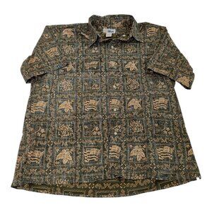 Reyn Spooner Lahaina Flag Reverse Print Hawaiian Shirt XL